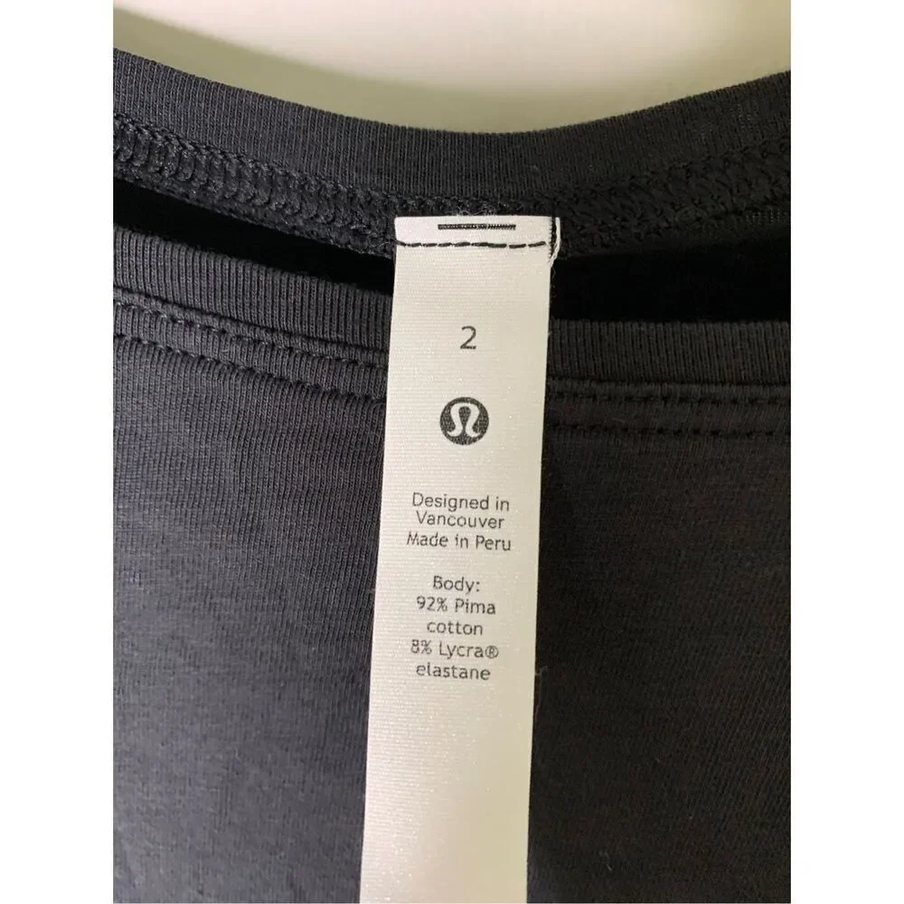 Lululemon long sleeve top black women's size 2